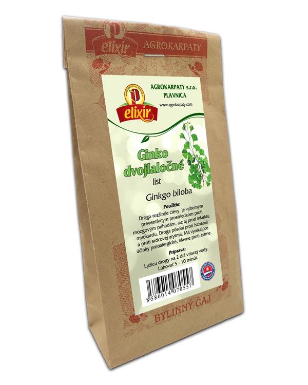 Produktové balenie Ginko dvojlaločné - list
