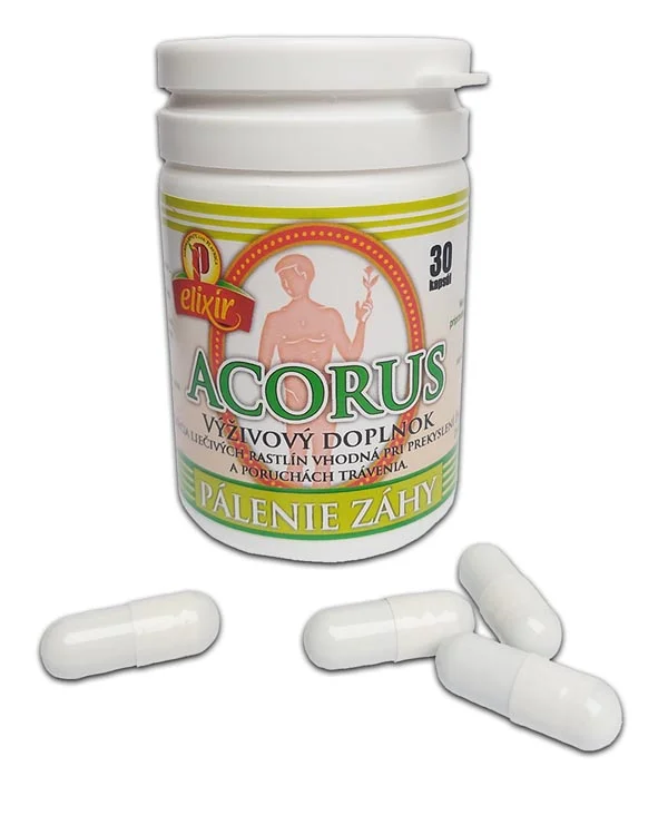 Produktové balenie Acorus - pálenie záhy
