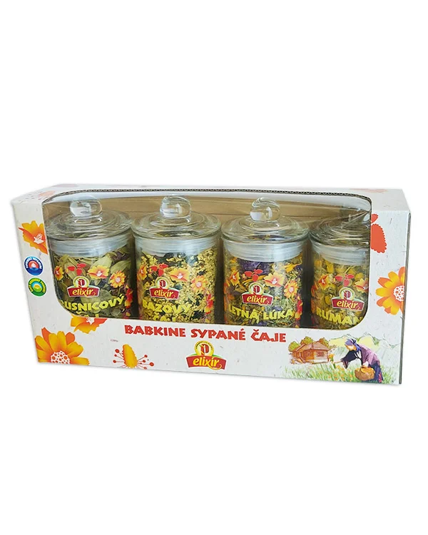 Produktové balenie Babkine sypané čaje - sklenená dóza 140 ml