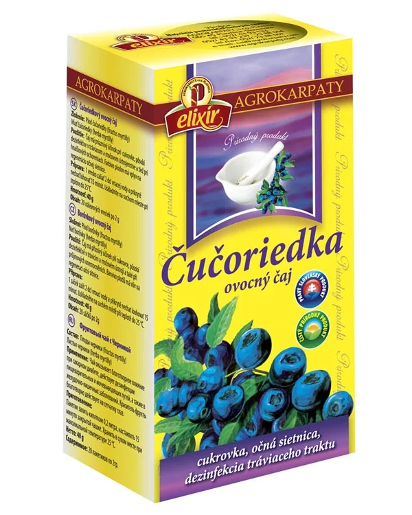 Produktové balenie Čučoriedkový čaj