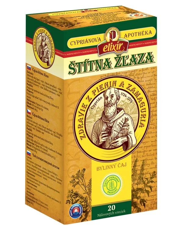 Produktové balenie Štítna žľaza, bylinný čaj - Cypriánová apothéka