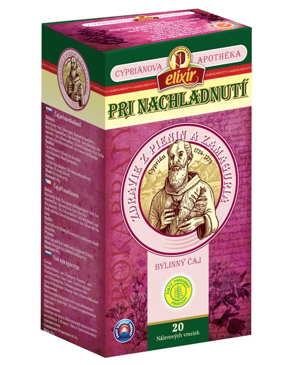 Produktové balenie Pri nachladnutí, bylinný čaj - Cypriánová apothéka