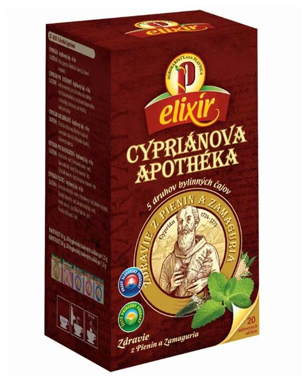 Produktové balenie 5 druhov čajov - Cypriánová apothéka