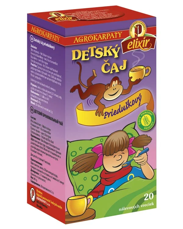 Produktové balenie Detský čaj prieduškový
