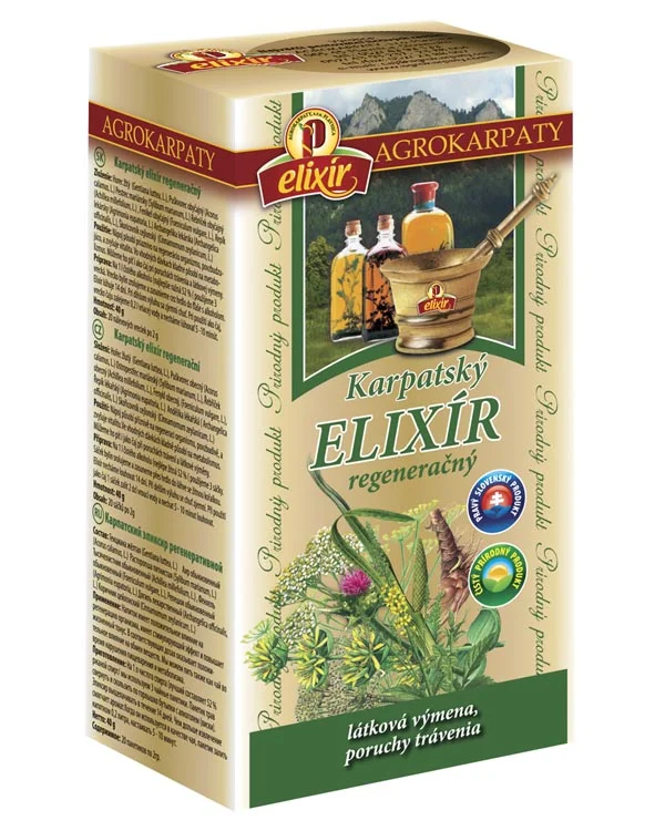 Produktové balenie Karpatský elixír Regeneračný