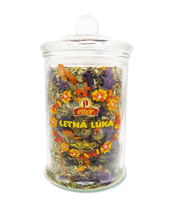 Produktové balenie Letná lúka - sypaný čaj v sklenenej dóze 330ml
