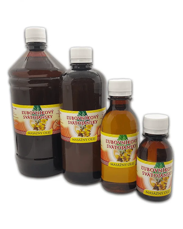 Produktové balenie Ľubovníkový - svätojánsky masážny olej