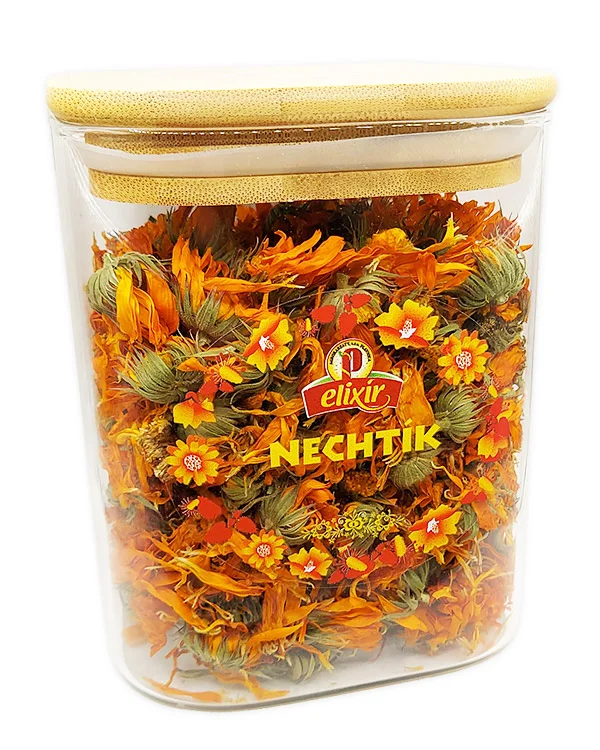 Produktové balenie Nechtík lekársky - sypaný čaj v sklenenej dóze 1l