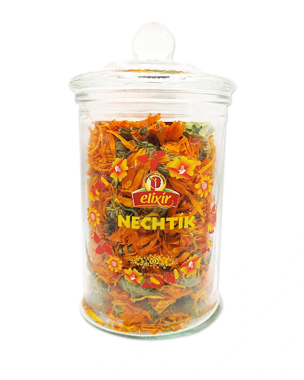 Produktové balenie Nechtík lekársky - sypaný čaj v sklenenej dóze 330ml
