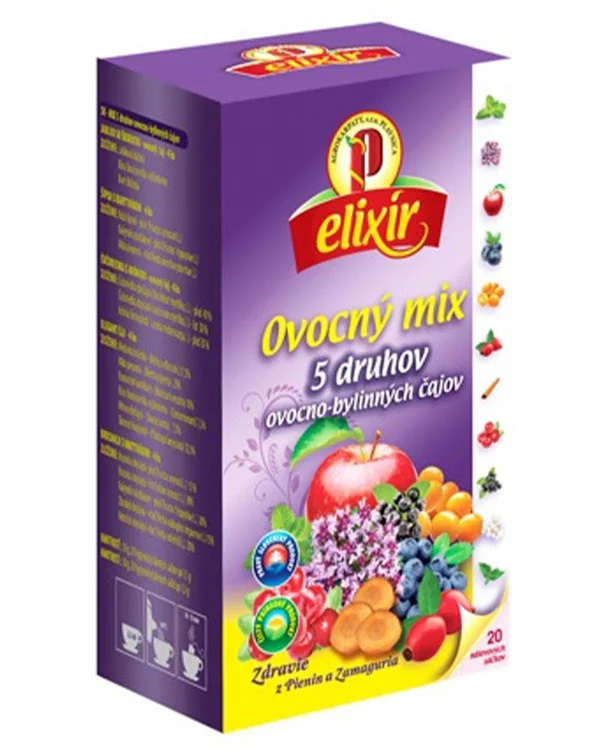 Produktové balenie Ovocný mix - 5 druhov ovocno-bylinných čajov