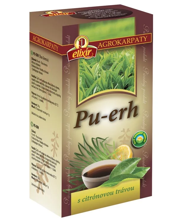 Produktové balenie PU-ERH s citrónovou chuťou