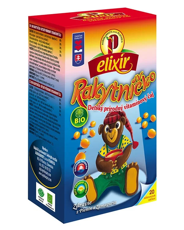 Produktové balenie BIO Detský čaj Rakytníčko - prírodný vitamínový