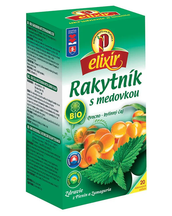 Produktové balenie Rakytník s medovkou BIO