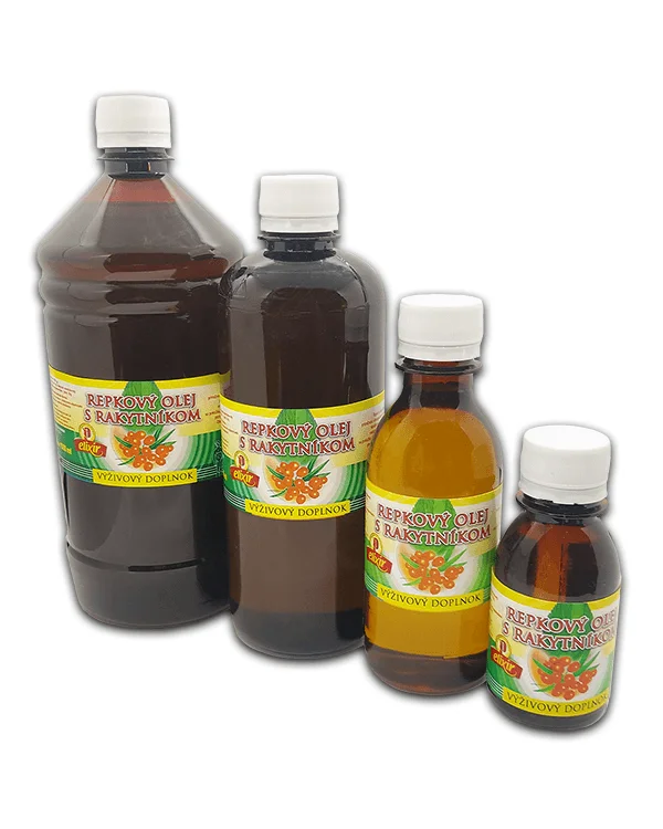 Produktové balenie Repkový masážny olej s Rakytníkom