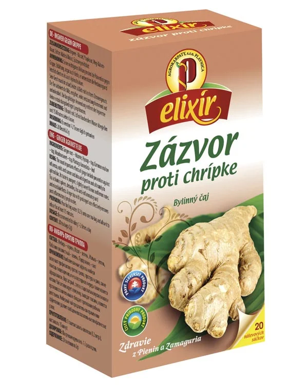 Produktové balenie Zázvor 60% - chrípka